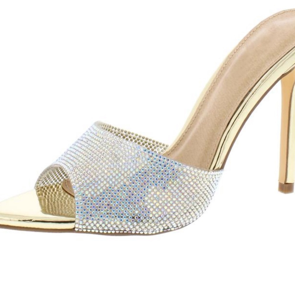 💎Clarissa Gold Rhinestone Heels💎 - Picture 5 of 5